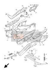 1C0F71121100, Axe,  Bequille Centra, Yamaha, 0
